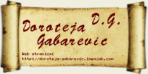 Doroteja Gabarević vizit kartica